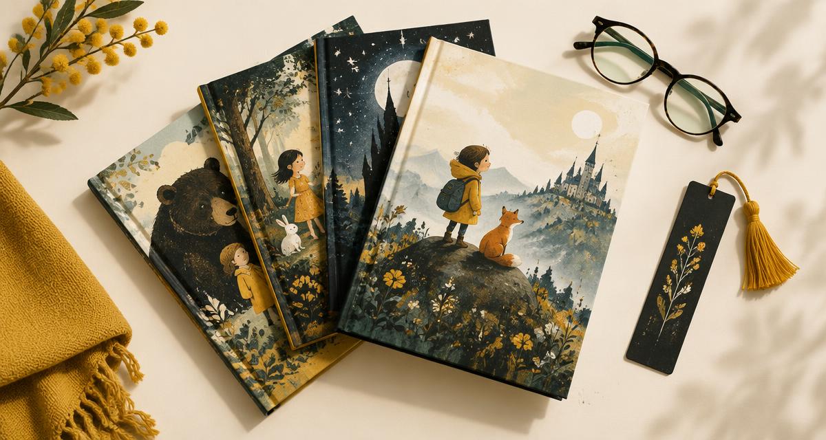 Beberapa buku cerita kanak-kanak bergambar disusun di atas meja untuk bacaan NILAM